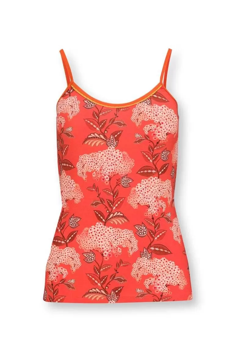 Pip Studio Mouwloze Top Flora Firenze Koraal Rood Shop